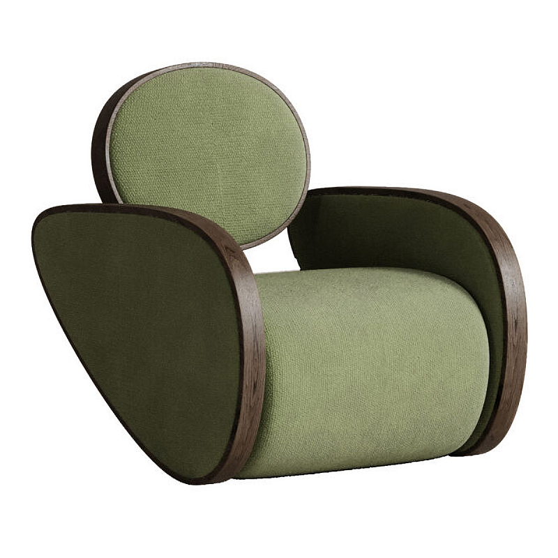 Кресло Nautilus Green Зеленый Коричневый во Владивостоке | Loft Concept 