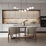 Люстра на штанге с 8-ю белыми шарообразными плафонами Bubble Chandelier варинант исполнения - 4 | Loft Concept во Владивостоке