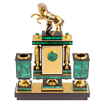 Настольный письменный набор из малахита с декором в виде лошади Leader Organizer варинант исполнения - 4 | Loft Concept во Владивостоке