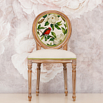 Стул бежевый из натурального бука с изображением птица в саду Blooming Birds варинант исполнения - 3 | Loft Concept во Владивостоке