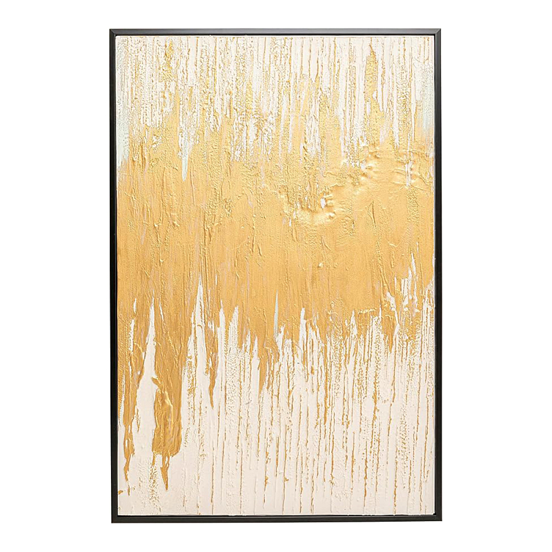 Картина Gold Abstract Глянцевое золото Бежевый во Владивостоке | Loft Concept 
