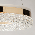 Люстра в виде кольца золотого цвета с прозрачными вставками Radiant Rail варинант исполнения - 9 | Loft Concept во Владивостоке