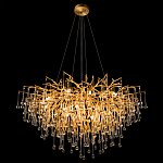 Люстра подвесная с прозрачными стеклянными подвесками в форме капель Диаметр 100 см Droplet Chandelier варинант исполнения - 5 | Loft Concept во Владивостоке