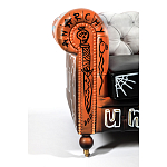 Диван Честерфильд граффити graffiti Orange Sofa натуральная кожа варинант исполнения - 6 | Loft Concept во Владивостоке
