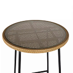 Барный столик с круглой плетеной столешницей Wicker Table Top варинант исполнения - 4 | Loft Concept во Владивостоке