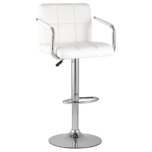 Барный стул с подлокотниками Honory White