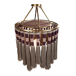 Люстра круглая плетеная с кисточками Walnut Chandelier Tassels Boho Style варинант исполнения - 2 | Loft Concept во Владивостоке