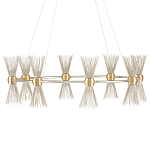 Люстра круглая с фактурными абажурами из тонких металлических палочек Wild Thorns варинант исполнения - 2 | Loft Concept во Владивостоке