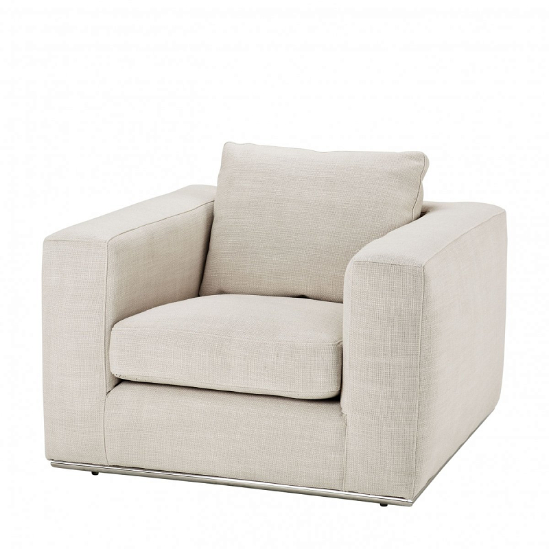 Кресло Eichholtz Chair Atlanta Молочный Нержавеющая сталь Кресло Eichholtz Chair Atlanta Молочный Нержавеющая сталь во Владивостоке | Loft Concept