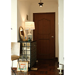 Настольная лампа с принтом на белом тканевом абажуре Roof Garden Lamp варинант исполнения - 8 | Loft Concept во Владивостоке