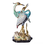 Статуэтка в виде двух птиц из фарфора с бронзовыми элементами Bird of the Garden of Eden варинант исполнения - 2 | Loft Concept во Владивостоке