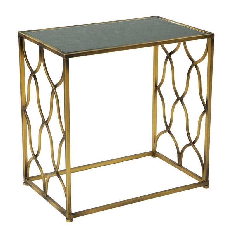 Консоль Golden Broken Rhombuses Золотой Черный во Владивостоке | Loft Concept 