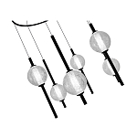 Люстра светодиодная с 6-ю сферическими стеклянными плафонами Splatter варинант исполнения - 4 | Loft Concept во Владивостоке