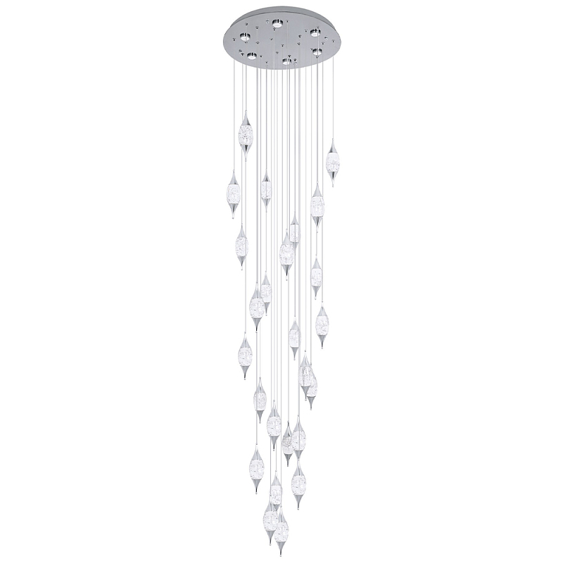 Большая каскадная люстра с хрустальными подвесками Esme Drops Crystal Chrome Cascade Chandelier 25 Хром Большая каскадная люстра с хрустальными подвесками Esme Drops Crystal Chrome Cascade Chandelier 25 Хром во Владивостоке | Loft Concept
