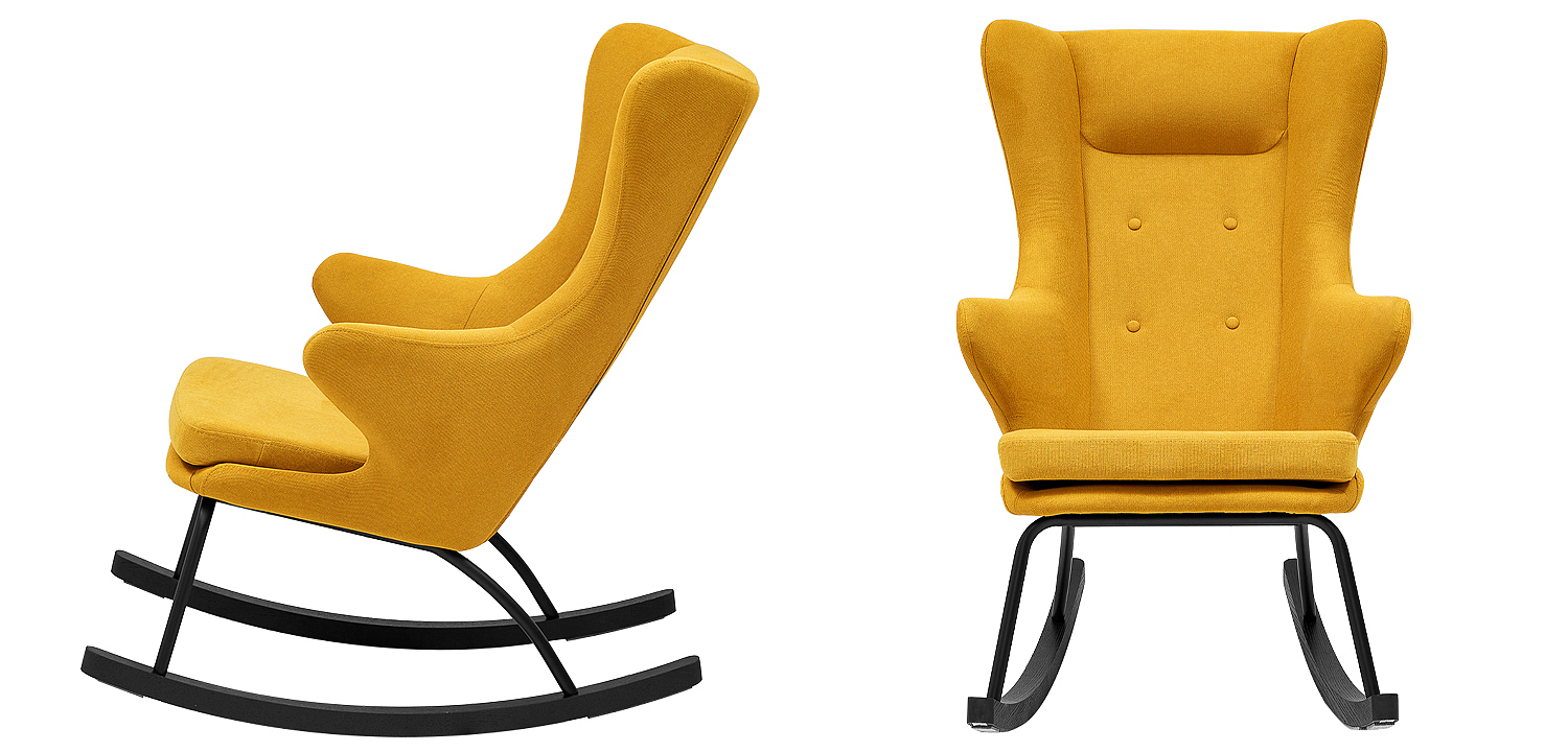Rocking chair DORIA YELLOW Кресло-Качалка Желтое Rocking chair DORIA YELLOW Кресло-Качалка Желтое - Loft-Concept во Владивостоке