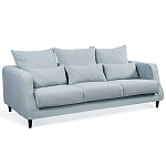 Диван Seldon с мягкими подушками голубое букле варинант исполнения - 1 | Loft Concept во Владивостоке