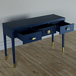 Дизайнерский Письменный стол Elsa Dreams Blue с тремя ящиками варинант исполнения - 4 | Loft Concept во Владивостоке