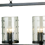 Люстра прямоугольная с 4-мя прозрачными цилиндрическими плафонами  Stamped Cylinders варинант исполнения - 1 | Loft Concept во Владивостоке