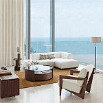 Кресло с обивкой из белого букле Armchair White Boucle варинант исполнения - 5 | Loft Concept во Владивостоке