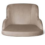 Барный стул со спинкой и подлокотниками на 4-х деревянных ножках Бежевый Велюр Ava Charm варинант исполнения - 2 | Loft Concept во Владивостоке