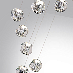 Люстра каскадня с 12-ю прозрачными шарообразными плафонами Bubbles Bocci варинант исполнения - 3 | Loft Concept во Владивостоке