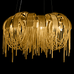 Люстра подвесная круглая с изогнутыми металлическими дугами и ниспадающими цепочками 65 см Atlantis Chain варинант исполнения - 6 | Loft Concept во Владивостоке