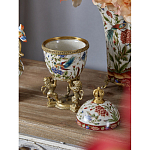 Шкатулка в форме яйца на величественных львах из фарфора с бронзовыми элементами Eden Garden варинант исполнения - 6 | Loft Concept во Владивостоке