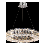 Люстра подвесная круглая из прозрачного хрусталя с корпусом из металла цвета хром Selfsufficient варинант исполнения - 3 | Loft Concept во Владивостоке