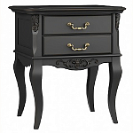 Тумба прикроватная черная из массива бука в стиле прованс Black Provence варинант исполнения - 3 | Loft Concept во Владивостоке