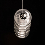 Люстра линейная с 6-ю прозрачными стеклянными плафонами округлой формы HANDLE GRAPE варинант исполнения - 7 | Loft Concept во Владивостоке