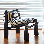 Кресло черно-белое со съемными подушками Celebrity варинант исполнения - 2 | Loft Concept во Владивостоке