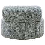 Дизайнерское круглое мягкое кресло в голубой пестрой обивке Roux Round Armchair варинант исполнения - 3 | Loft Concept во Владивостоке