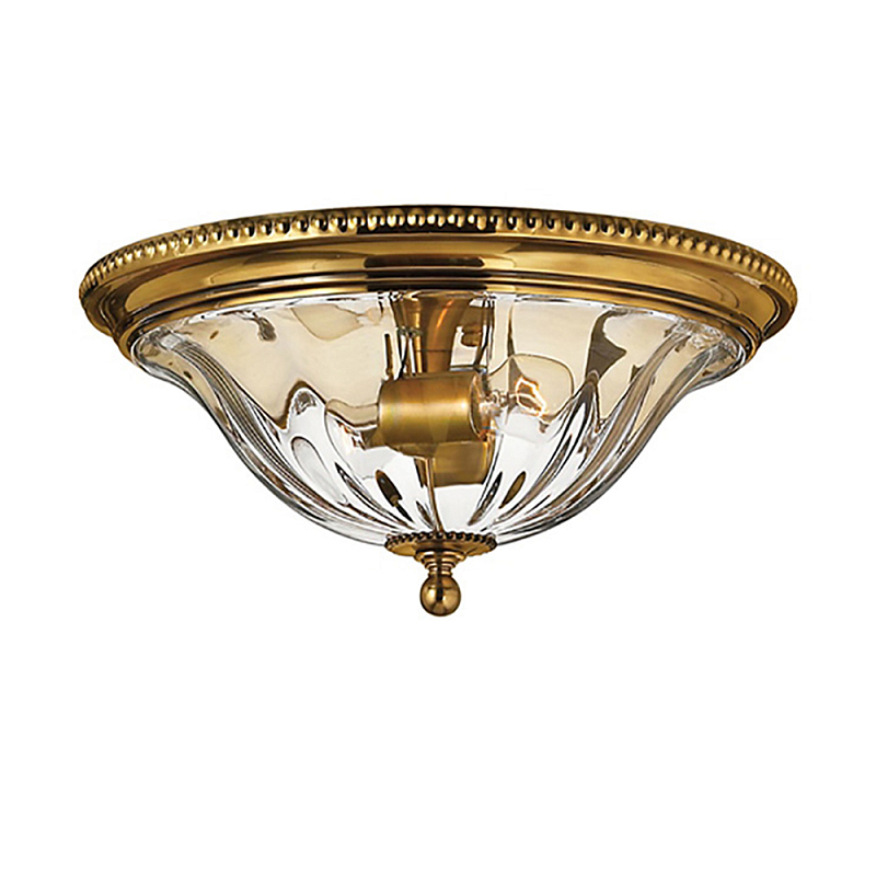 Потолочный светильник цвета латунь с прозрачным плафоном в форме чаши Hinkley Латунь Прозрачное Стекло во Владивостоке | Loft Concept 