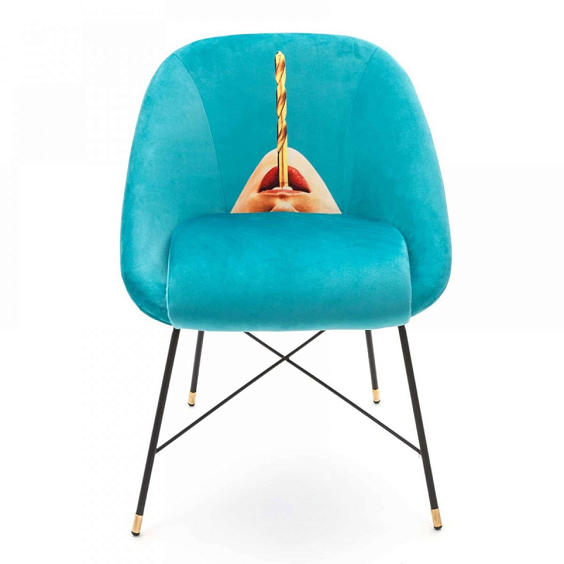 Кресло Seletti Padded Chair Drill Бирюзовый Черный Кресло Seletti Padded Chair Drill Бирюзовый Черный во Владивостоке | Loft Concept