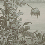 Обои ручная роспись Le Brésil Crystal Grey варинант исполнения - 2 | Loft Concept во Владивостоке