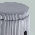 Серо-голубой пуф на черных ножках SANJAY варинант исполнения - 4 | Loft Concept во Владивостоке