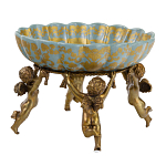 Чаша с орнаментом на бронзовых ножках в виде ангелов Eden Garden варинант исполнения - 2 | Loft Concept во Владивостоке