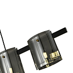 Подвесной светильник светодиодный с 5-ю цилиндрическими плафонами светло-серого цвета из стекла и стали Andrea Сhandelier Grey варинант исполнения - 3 | Loft Concept во Владивостоке