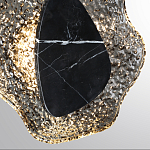 Бра с волнообразным стеклянным плафоном и вставкой из мрамора Liquid Stone варинант исполнения - 16 | Loft Concept во Владивостоке