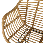 Стул барный с ротанговым плетением Half Bar Chair with Wicker с подлокотниками варинант исполнения - 8 | Loft Concept во Владивостоке