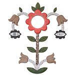 Зеркало-цветок из картона в русском стиле варинант исполнения - 1 | Loft Concept во Владивостоке