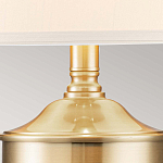 Настольная лампа со тканевым абажуром и прозрачным ребристым стеклянным основанием Quoizel варинант исполнения - 2 | Loft Concept во Владивостоке