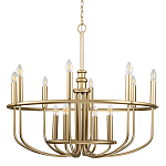  Люстра круглая двухъярусная цвета латунь с 12-ю лампами Kichler варинант исполнения - 1 | Loft Concept во Владивостоке