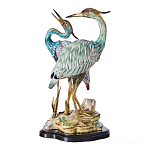 Статуэтка в виде двух птиц из фарфора с бронзовыми элементами Bird of the Garden of Eden варинант исполнения - 1 | Loft Concept во Владивостоке