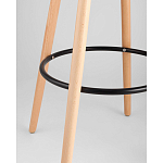 Пластиковый барный стул на ножках из массива бука Eames White варинант исполнения - 4 | Loft Concept во Владивостоке