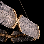 Люстра прямоугольная с текстурным природным рисунком IceFlame варинант исполнения - 3 | Loft Concept во Владивостоке