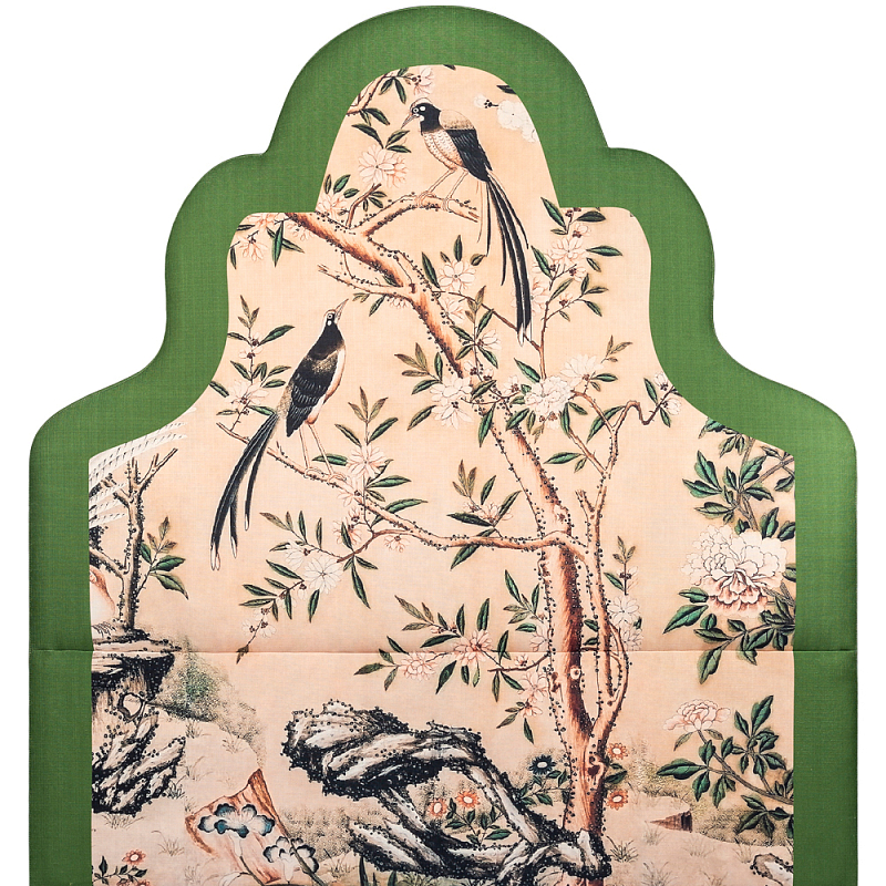 Изголовье для кровати Beige and Green Chinoiserie Зеленый Бежевый во Владивостоке | Loft Concept 