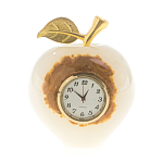 Часы настольные в виде яблока из натурального камня Оникс Stone Clock варинант исполнения - 5 | Loft Concept во Владивостоке