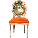 Стул из натурального бука оранжевое с цветным принтом Impressionism in Color варинант исполнения - 1 | Loft Concept во Владивостоке