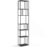 Высокий стеллаж из металла Menzie High Metal Rack Black варинант исполнения - 1 | Loft Concept во Владивостоке